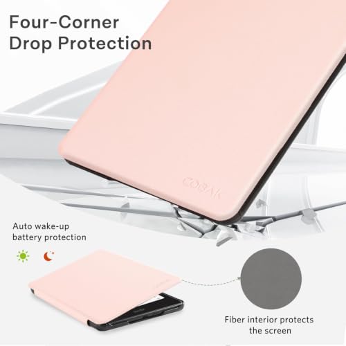 Image of CoBak Case with Fold-Back Magnetic Cover for 7 inch Kindle Paperwhite 12th Gen 2024 and Kindle Colorsoft - for PopSockets Grip, Compatible with iPhone MagSafe and Anker Wireless Charging Pads, Auto Wake