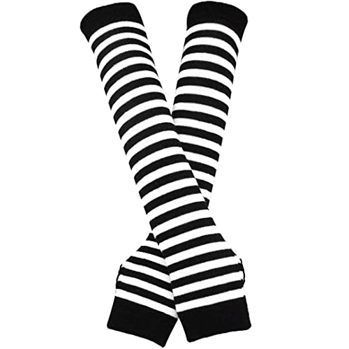 Image of Women's Long Knitted Fingerless Gloves Thumbhole Stretch Arm Warmers