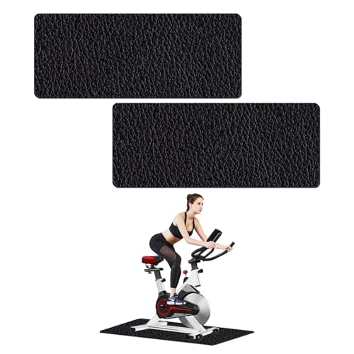2 Piezas Tapete Antideslizante y Amortiguador, Tapete Protector de Suelo, Tapete Protector de Suelo de Doble Cara, 0,6 cm de Grosor, Apto para Cinta de Correr, colchoneta de Fitness insonorizada