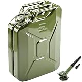 STANSS 5 Gallon Metal Container with Spout System, Multipurpose 20 Litre Liquid...