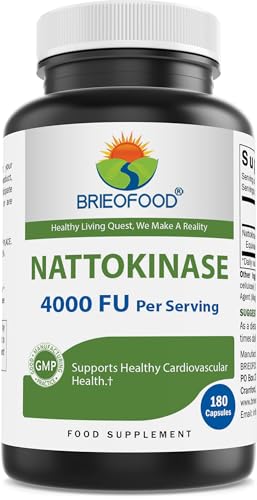 Brieofood Nattokinase 4000 FU Capsules - 180 Count