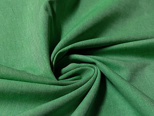 Popeline de coton vert uni tissu couture 10m x 150cm pour vos confections de vêtements