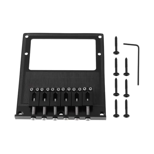 Briny River Gitarrenbrücke 101 X 89 Mm Kompatibel mit Telecaster-Gitarre Schwarzchrom