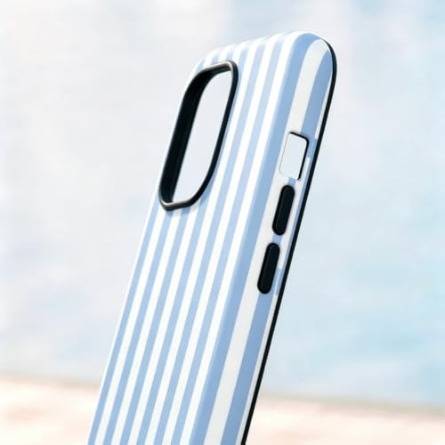 Image of for iPhone 13 /14 Case Cute Phone Case,Compatible with MagSafe,Dual Layer Shockproof Protective Phone Cover,Hard Shell + Silicone Cover,Fashion Design for Women Girls,Striped Blue