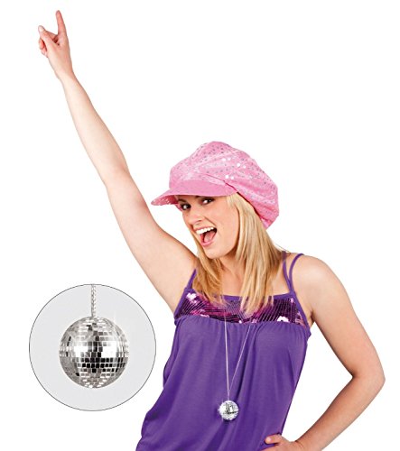 Boland BV Chain Disco Ball On A Silver Cord, 4 Cm, 1 Pc.