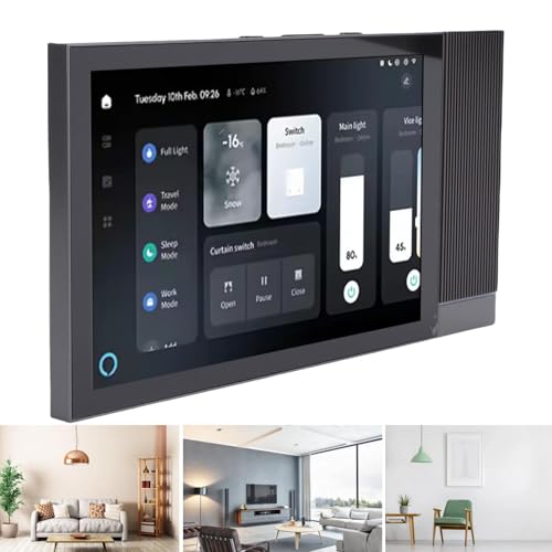 Image of Smart Home Control Panel, 8 Inch Touchscreen Central Controller, Smart Touch Screen with 2GB RAM 16GB ROM, Voice and App Control, Built in Speaker for Home Automation