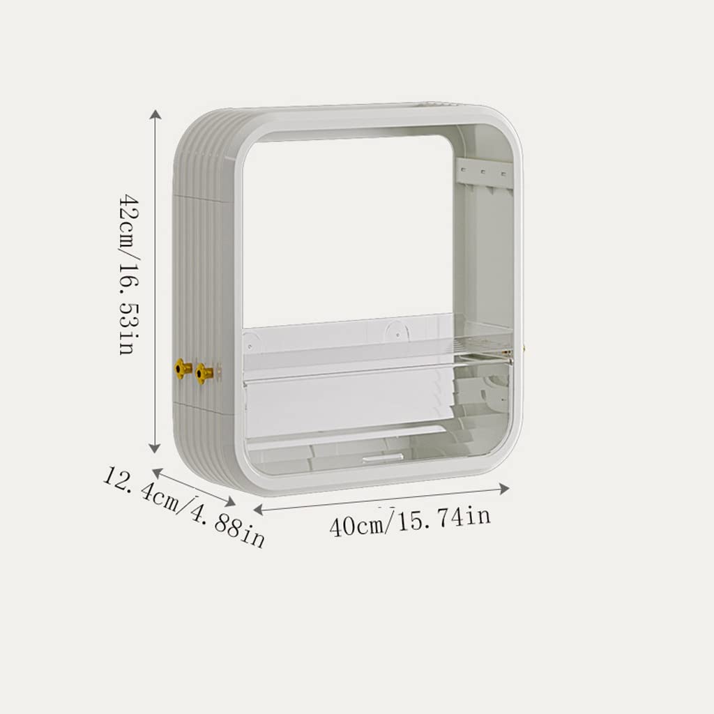 PRUJOY Organizador de Maquillaje, Caja de Almacenamiento de cosméticos para Interiores, Estante de Pared sin Perforaciones para Cocina, Estante de Productos para el Cuidado de la Piel (Brass 70 cm)