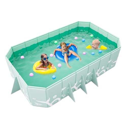 Nicht Aufblasbarer Pool, Faltbarer Pool Für Kinder - Verdickter Swimmingpool, Verschleißfest, Tragbar, Faltbar - Outdoor-Pool, Faltbar, Bequem, Hart, Für Sommer-Wasserparty, Kinder Und Erwachsene