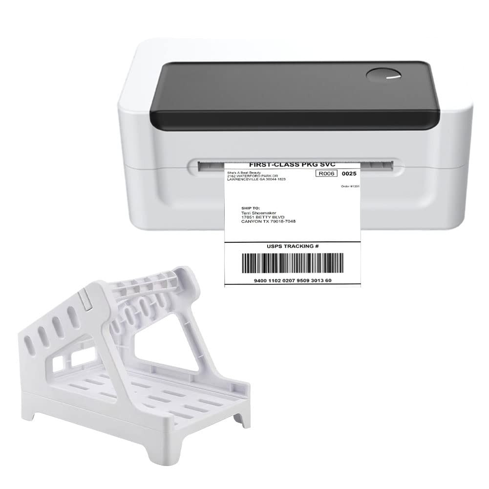Thermal Label Printer, High-Speed Desktop Label Printer, 4 inch Thermal Shipping Label Printer Easy Portable Label Maker for Home Office