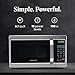 Farberware Countertop Microwave 700 Watts, 0.7 Cu. Ft. - Microwave Oven With LED Lighting and Child Lock - Perfect for Apartments and Dorms - Easy Clean Stainless Steel