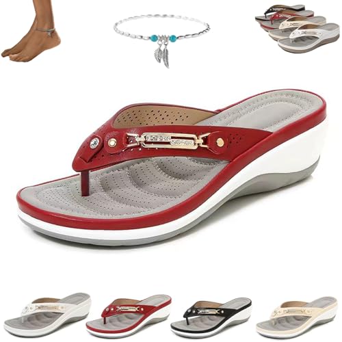 Women's Comfortable Breathable Mesh Orthopedic Sports Slippers - Arch Support, Summer Non-Slip Sandals for Women