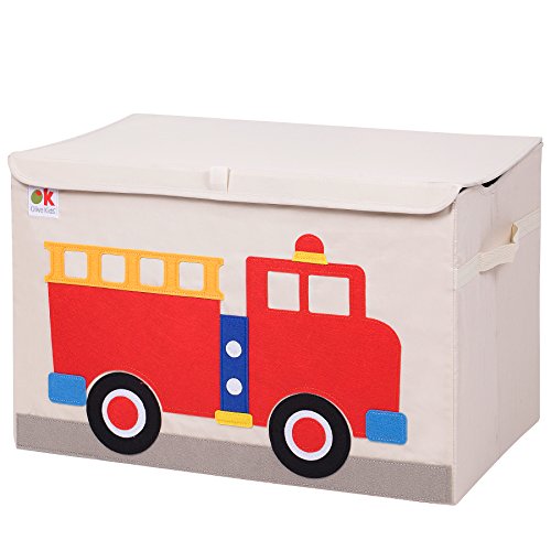 Image of Wildkin Olive Kids Fire Truck Toy Chest