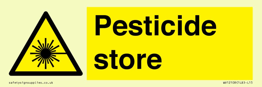 Pesticide store Sign - 150x50mm - L15