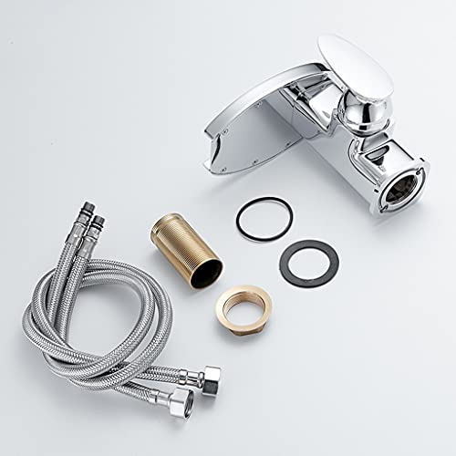 Mitigeur Hydro LED haut de gamme cascade noir or à induction intégrée - 4