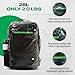 COR Surf Travel Backpack Carry On Backpack for Airplanes - Island Hopper 2.0 - Travel Backpack with Clamshell Design -Black with Green Zipper
