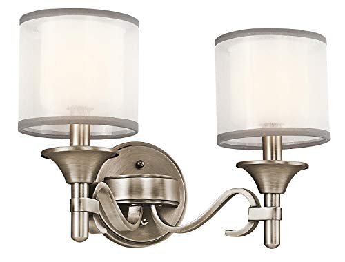 Image of Kichler 45282AP Lacey Bath 2-Light, Antique Pewter