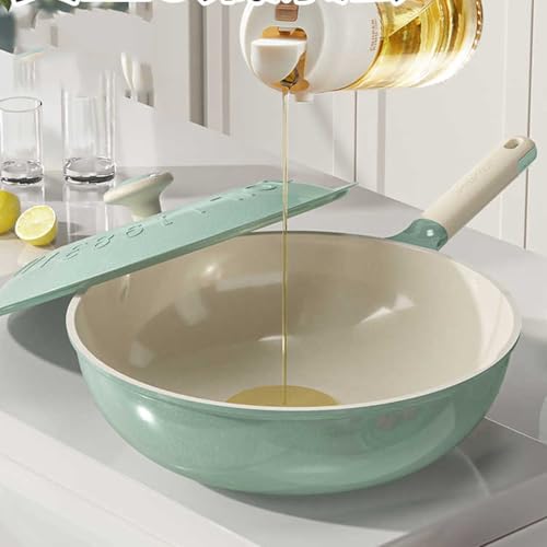 Wok de aleación de aluminio con tapa y mango Bakelite 30 cm miniatura 5