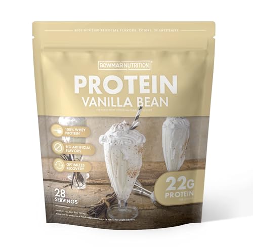 BOWMAR NUTRITION 100% Whey Protein Powder The Best Tasting Whey Isolate Protein Meal Replacement with 22g of Protein Per Serving (Vanilla Bean)