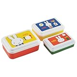 Skater Miffy Food Storage Container Set (3-Piece) - Miffy Design Bento Box, Lunch & Snack Containers, Reusable Food Organize