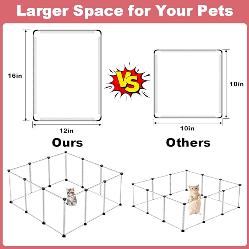 12-Panels-Transparent-Small-Animals-Playpen48-x-24-x-16-Portable-Pet-PlaypenPlastic-EnclosurePuppy-Play-Pen-for-Indoors-Outdoor-Pet-Fence-for-Guinea-PigsBunnyFerretsHamstersHedgehogs - Cucciolini Doodles   12-Panels-Transparent-Small-Animals-Playpen48-x-24-x-16-Portable-Pet-PlaypenPlastic-EnclosurePuppy-Play-Pen-for-Indoors-Outdoor-Pet-Fence-for-Guinea-PigsBunnyFerretsHamstersHedgehogs