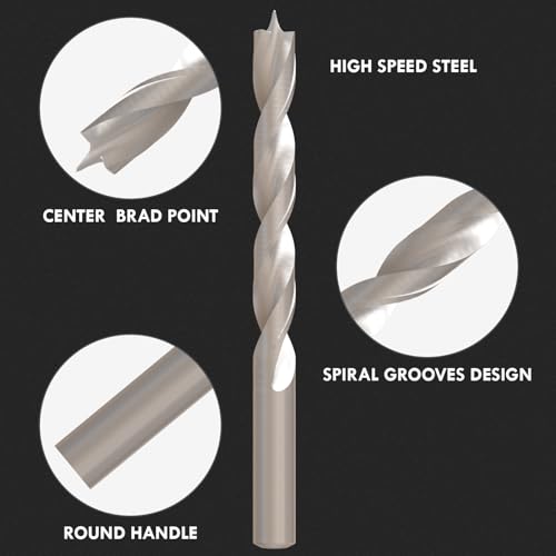 MACXCOIP Brad Point Wood Drill Bit Set
