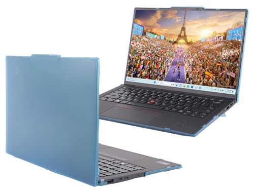 Image of mCover Hard Case ONLY Compatible for 2024-2025 14 inch Lenovo ThinkPad X1 Carbon Gen 12 /13 Windows Notebook PC (with 180-degree Hinge, NOT Fitting Any Other Lenovo Models) - Aqua