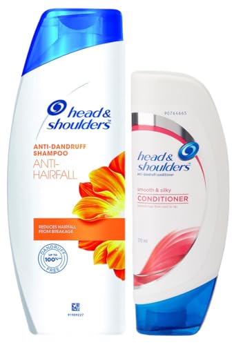 Head & Shoulders, Anti Dandruff Shampoo, Anti Hairfall, 340 ML&Head & Shoulders, Anti Dandruff Conditioner, Smooth & Silky, 170 ML