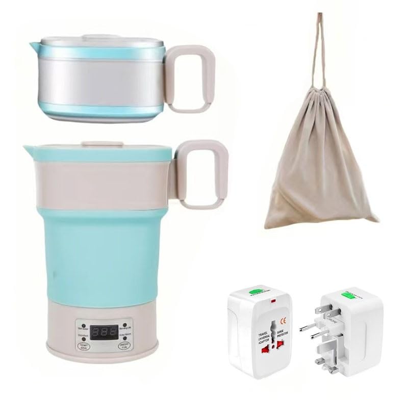 Mini Tetera Eléctrica Plegable 800ML Azul miniatura 1