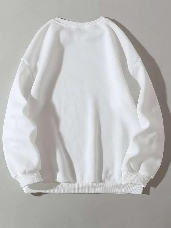 Image of SXV STYLE Solid Plain Unisex Cotton Oversized Baggy Sweatshirt