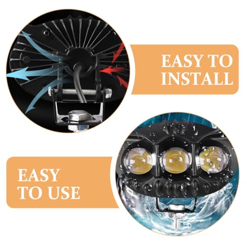 Foco LED para motocicleta de plástico resistente y diseño compacto 4