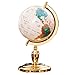 BD.Y Globes, Grand Globe de Pierres précieuses, Globe terrestre de Bureau décoration de la Maison Globe terrestre-pour l'éducation géographique Moderne, blanc-22 cm