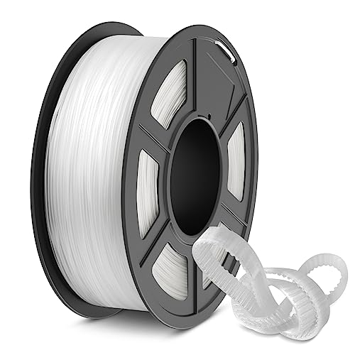 Image of SUNLU TPU 3D Printer Filament 1.75mm, High Speed 95A TPU Filament, 1KG Flexible 3D Filament for Fast Printing, Dimensional Accuracy + /- 0.03mm, Suitable for Most FDM 3D Printers. (Clear)
