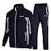Produktbild donhobo Herren Jogginganzug Trainingsanzug Sportanzug Fußball Sporthose Hoodie Hose für Gym Warm Tracksuit(02Blau,L)