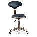 ZXZXZX Taburete de Cuero PU Retro Estilo Industrial con Respaldo y 5 Ruedas Giratorias Vintage Taburete de Salón Altura Ajustable 20.1-25.6in Silla de Oficina Masaje SPA Taburetes