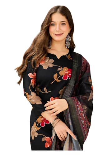 Ensemble kurta pour femme LookMark : kurti traditionnel imprimé en soie et pantalon ethnique