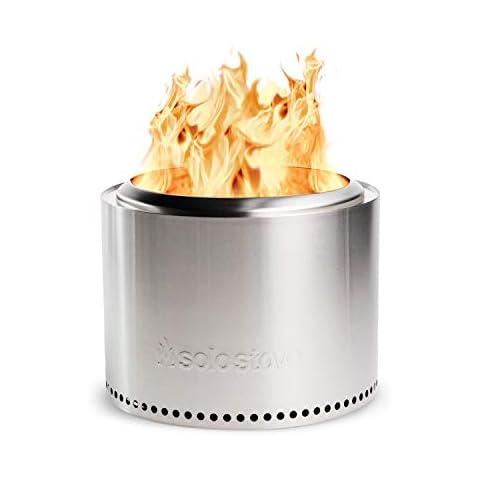 Solo Stove Fire Pit Bonfire | Portable Fire Pit, Smokeless Patio Heater for Wood Burning, Low Smoke Outdoor Camping Heater, Stainless Steel, 49,5 x 35,5 cm, 9 kg Cover