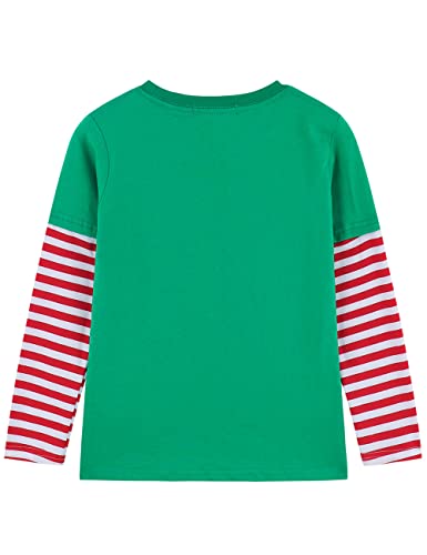 Image of DILBYKE Boys Girl Long Sleeve Striped Crew Neckline T-Shirts Kid Tee