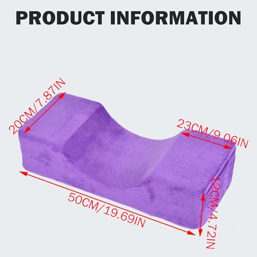 Oreiller pour extensions de cils avec soutien du cou ergonomique violet