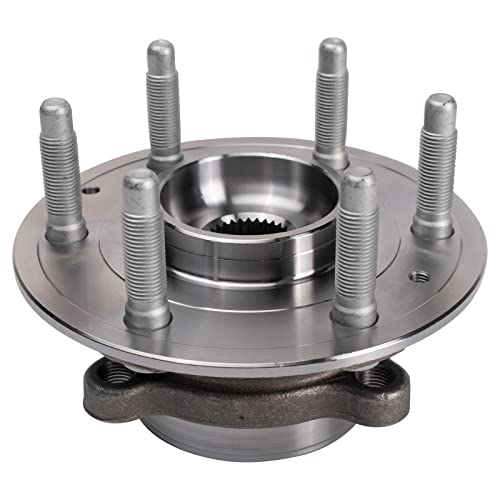 Image of TRQ Front Wheel Bearing and Hub Assembly Set 2 Piece Compatible with 19-23 Chevrolet Silverado 1500 4WD 21-23 Tahoe 4WD 19-23 GMC Sierra 1500 4WD 21-23 Cadillac Escalade 4WD 21-23 Escalade ESV 4WD