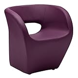 Grande fonctionnalité Premier Housewares 2403504 Aldo Fauteuil Effet Cuir Violet