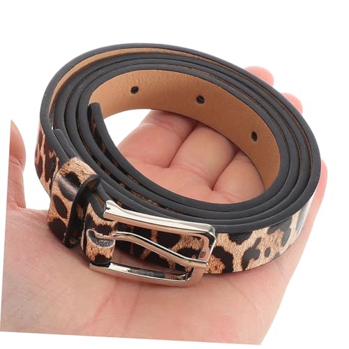 Fashionable Leopard Print Waist Belt for Women Casual Accessory for Jeans and Dresses Soft Pu Material Unique Buckle Stylish Animal Print Design 7