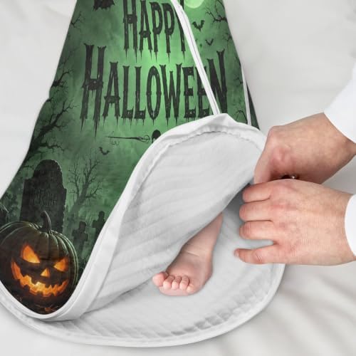 Kigai Happy Halloween Baby Sleep Sack Wearable Blanket Sleeping Bag 2-Way Zipper Soft Swaddle Transition Sack — view 4