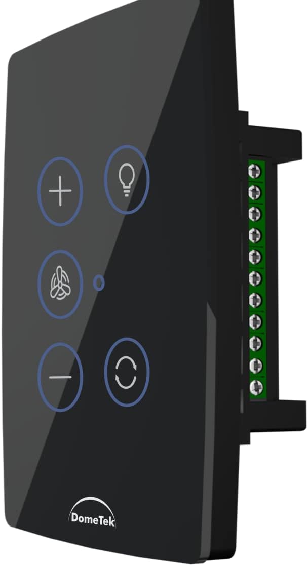 Controle Inteligente Wifi Ventilador De Teto Dometek Preto (4x2, White