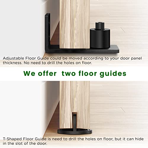 LDB_BUILDING Sliding Barn Door with Hardware Included 36in x 84in Single Door + 6.6ft Hardware Kit + Handle + Floor Guide Single Track Easy Installation Natural