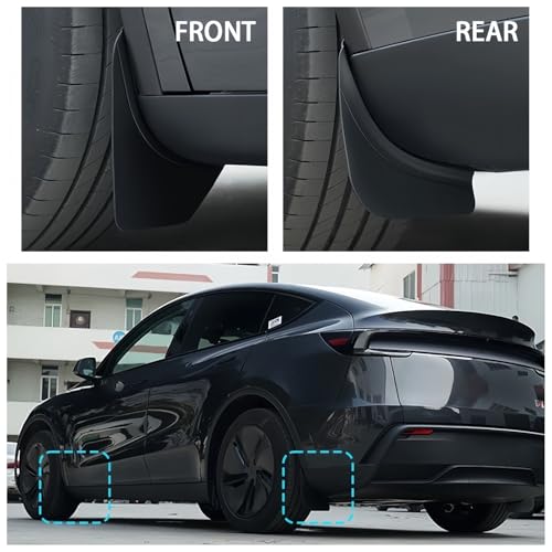 Guardabarros para Tesla Model Y Juniper 2025: accesorios de protección frontal autoroadhesivos 5