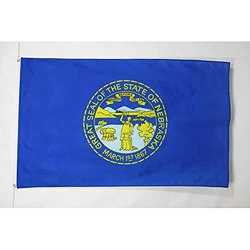 AZ FLAG, Nebraska Flag, 3x5 Ft, 100D Polyester Us State Of Nebraska Banner with Two Metal Grommets, Fade Resistant