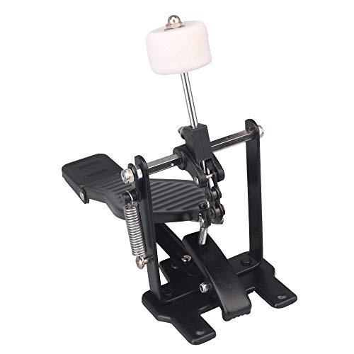 Yibuy Black Aluminum Rack Drum Pedal Set With Drum Beater Repair Kit #TOP1