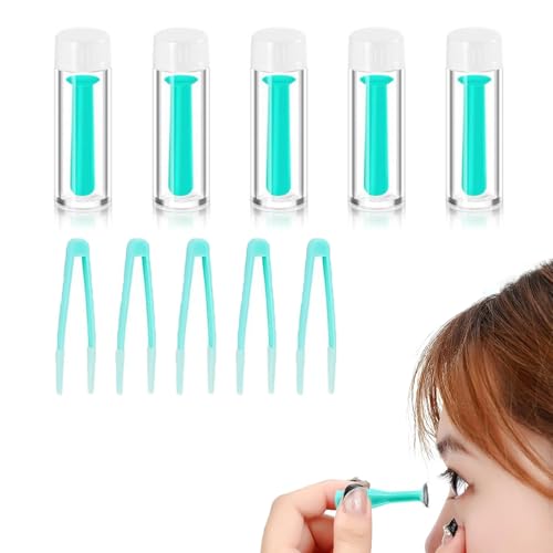 Yuqilin Contact Lens Removal Tool,10 Piezas Aparato para Poner y Quitar Lentillas Ventosas para Lentes Contacto,Removedor Portátil para Viajespistón con Estuche de Almacenamiento para el Hogar y