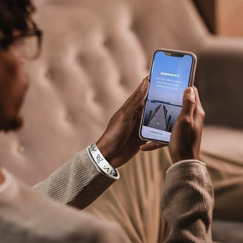 Bible Verse Bracelets for Men with NFC Scan‌ - Daily Bible Bracelet Touch Chip for Scripture Access, Bible Accessories Christian Gifts2