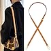 YAZHIMI Vachetta Leather purse strap Genuine Leather Adjustable Replacement Strap for Shoulder Bag Handbag Purse (Honey brown-leather purse strap)